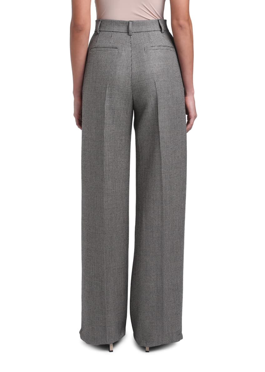 Fendi Pixel-Wool Wide-Leg Pants Image 2 of 3