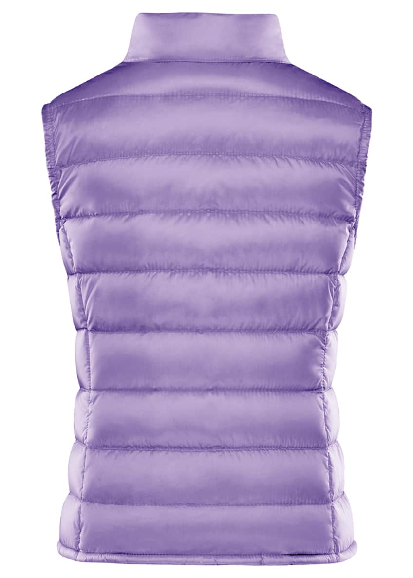 Moncler Girl's Liane Quilted Snap Front Vest, Size 8-14 Image 2 of 4