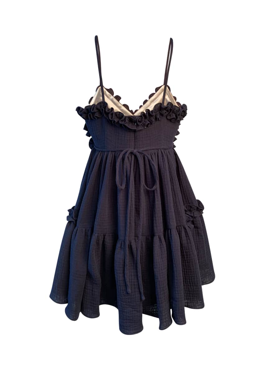 Helena Girl's Laundered Ruffle Trim Sun Dress, Size 4-6 Image 2 of 4