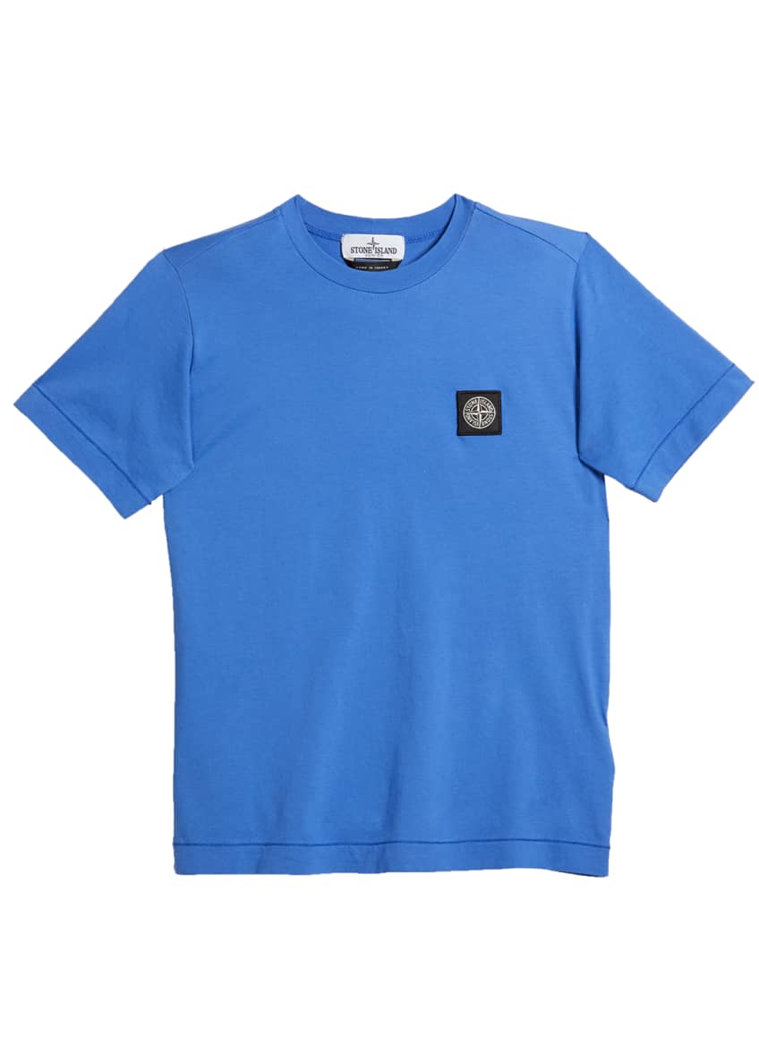 Stone Island Boy's Logo Patch Short-Sleeve Tee, Size 6-8