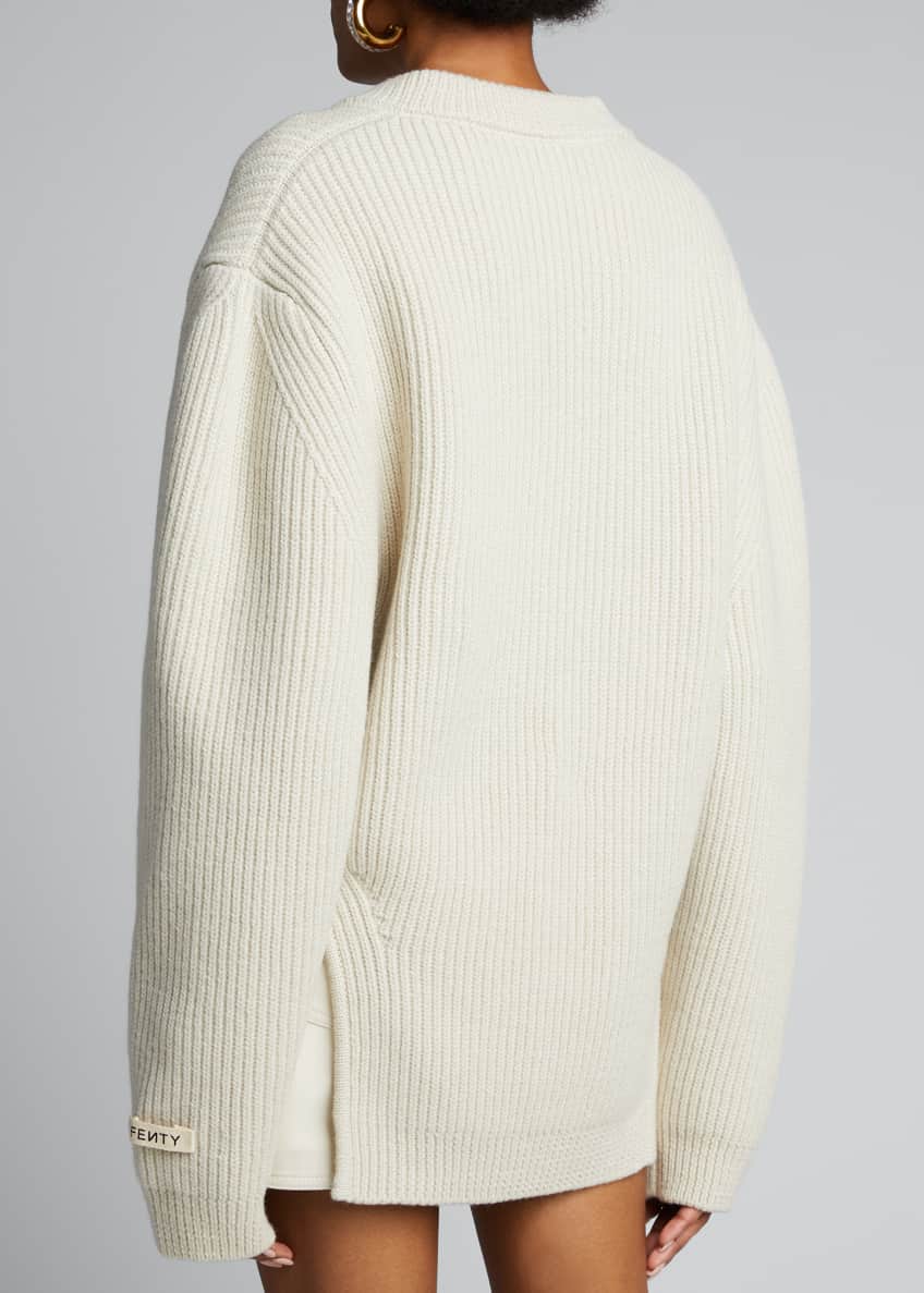 Fenty Wool Rounded-Cutout Sweater Image 2 of 5