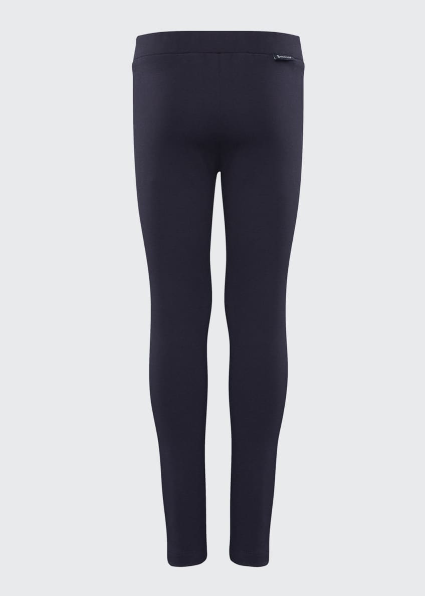 Moncler Girl's Wool Leggings with Logo Side, Size 4-6 Image 2 of 6