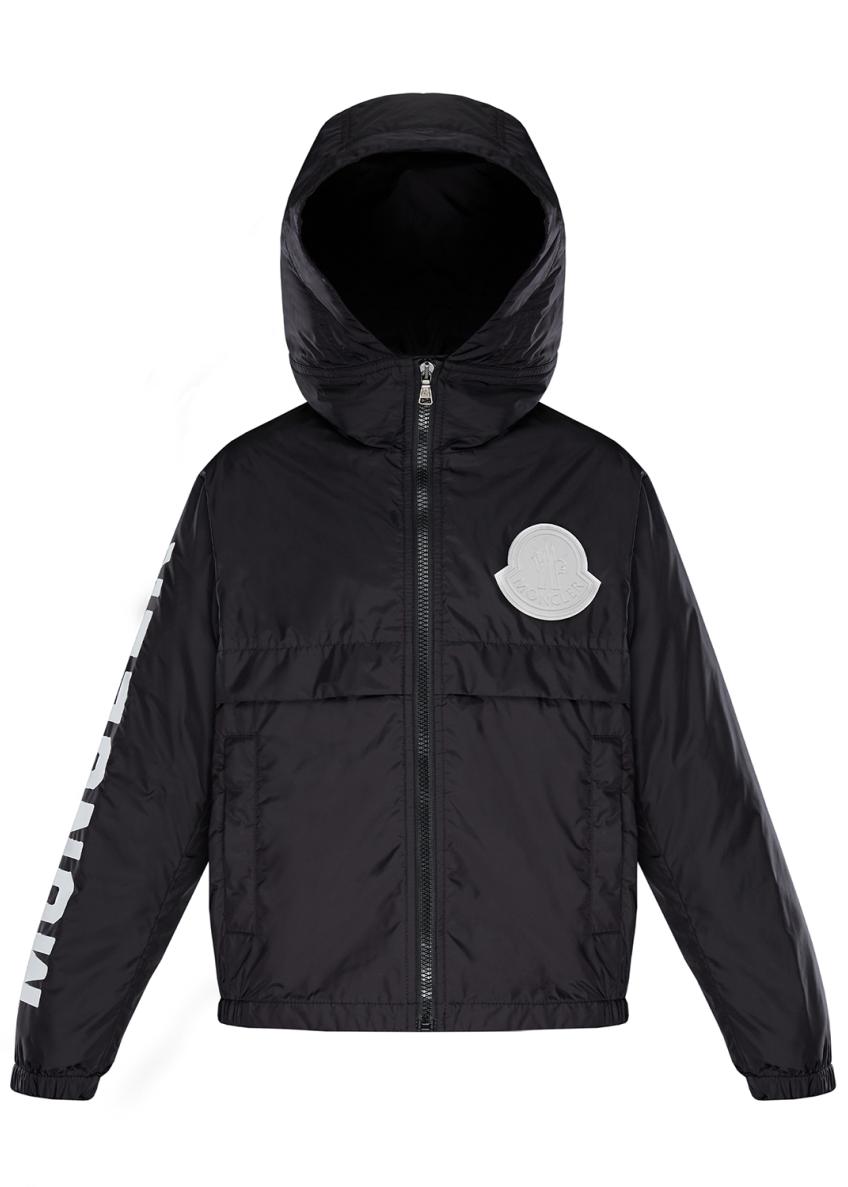 Moncler Boy's Saxophone Logo-Print Hooded Jacket, Size 4-6 and