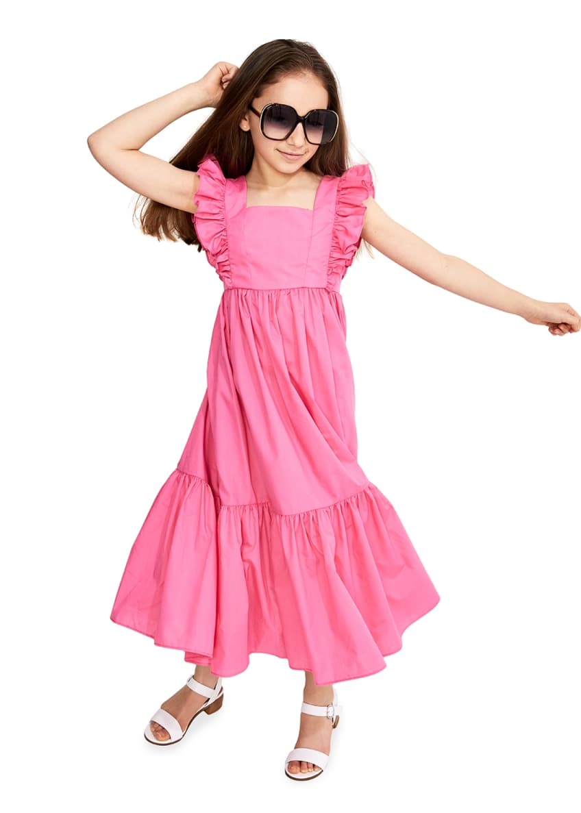 chinese dress ladies Bardot Tassel Tie Tiered Maxi Dress