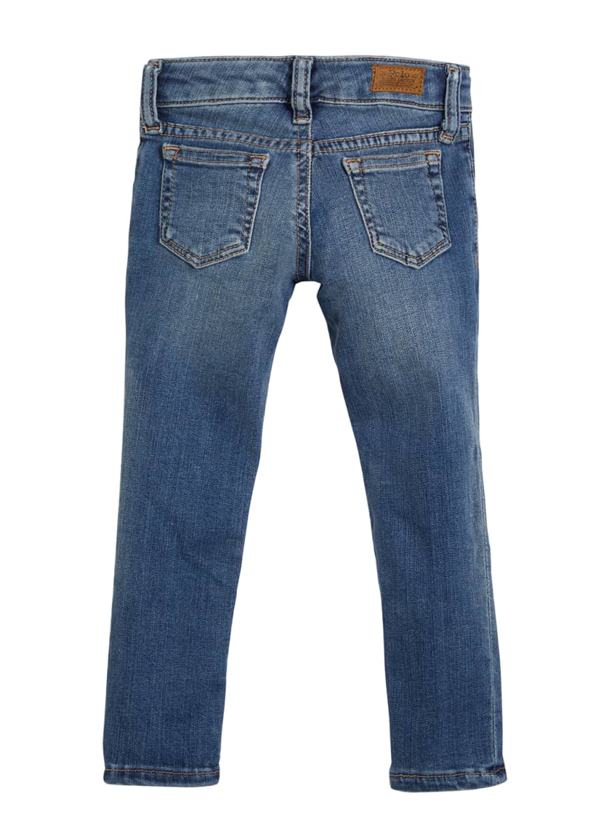 Ralph Lauren Childrenswear Girl's Aubrie Skinny Denim Jeans, Size 2-4 Image 2 of 2