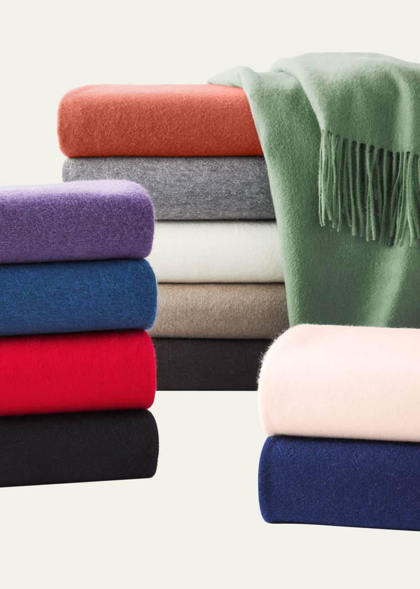 Sofia Cashmere Fringed Cashmere Throw Bergdorf Goodman