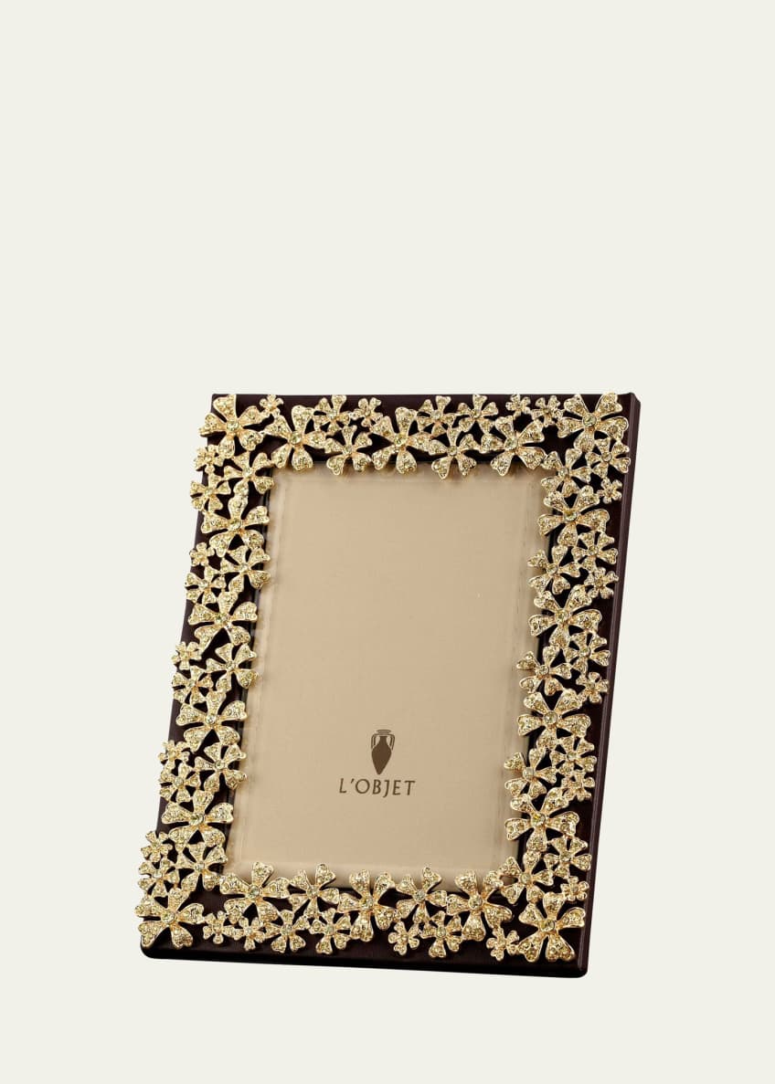 L'Objet Gold Garland 5" x 7" Picture Frame Image 1 of 2