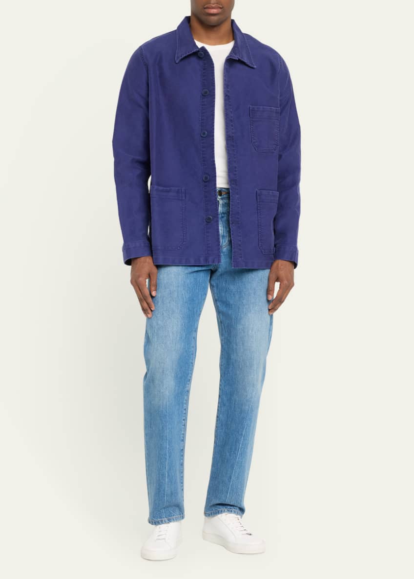 B. x Le Mont St. Michel Men's StoneWashed French Worker Jacket and