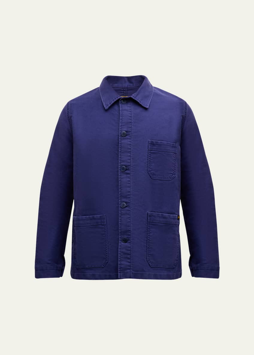 B. x Le Mont St. Michel Men's Stone-Washed French Worker Jacket Image 1 of 7