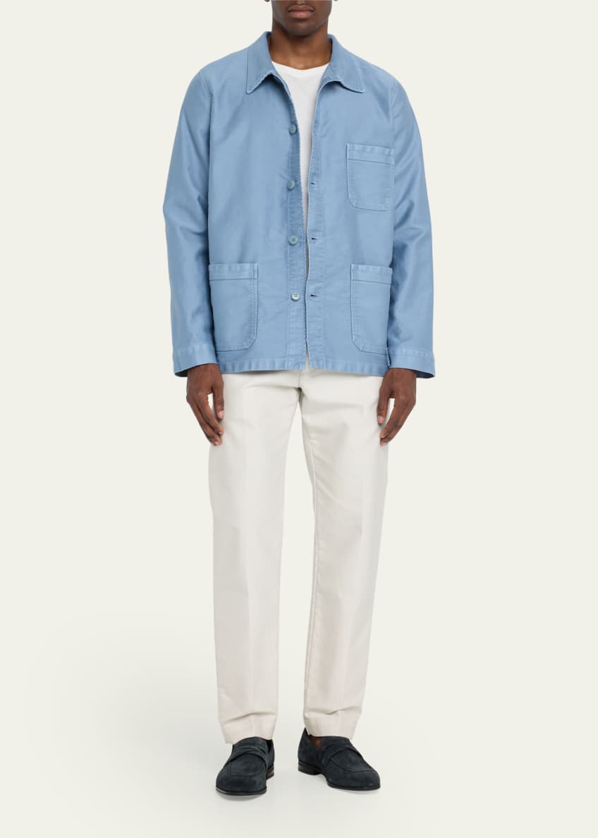 B. x Le Mont St. Michel Men's StoneWashed French Worker Jacket and