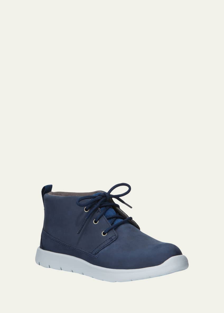 Boy s Canoe Waterproof Leather Mid Top Sneakers Kids
