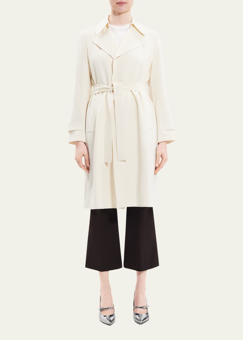 Theory Oaklane Admiral Crepe Trench Coat and Matching Items