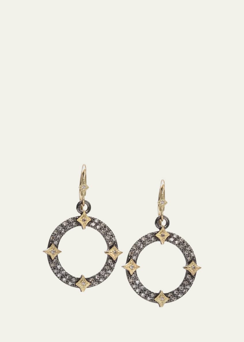 Armenta Old World Diamond Open Drop Earrings w Crivelli