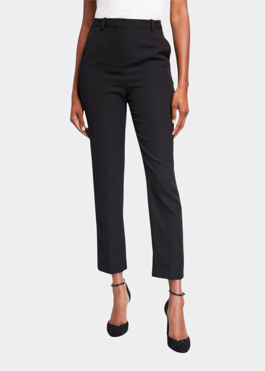 Slim leg cropped trousers cheap