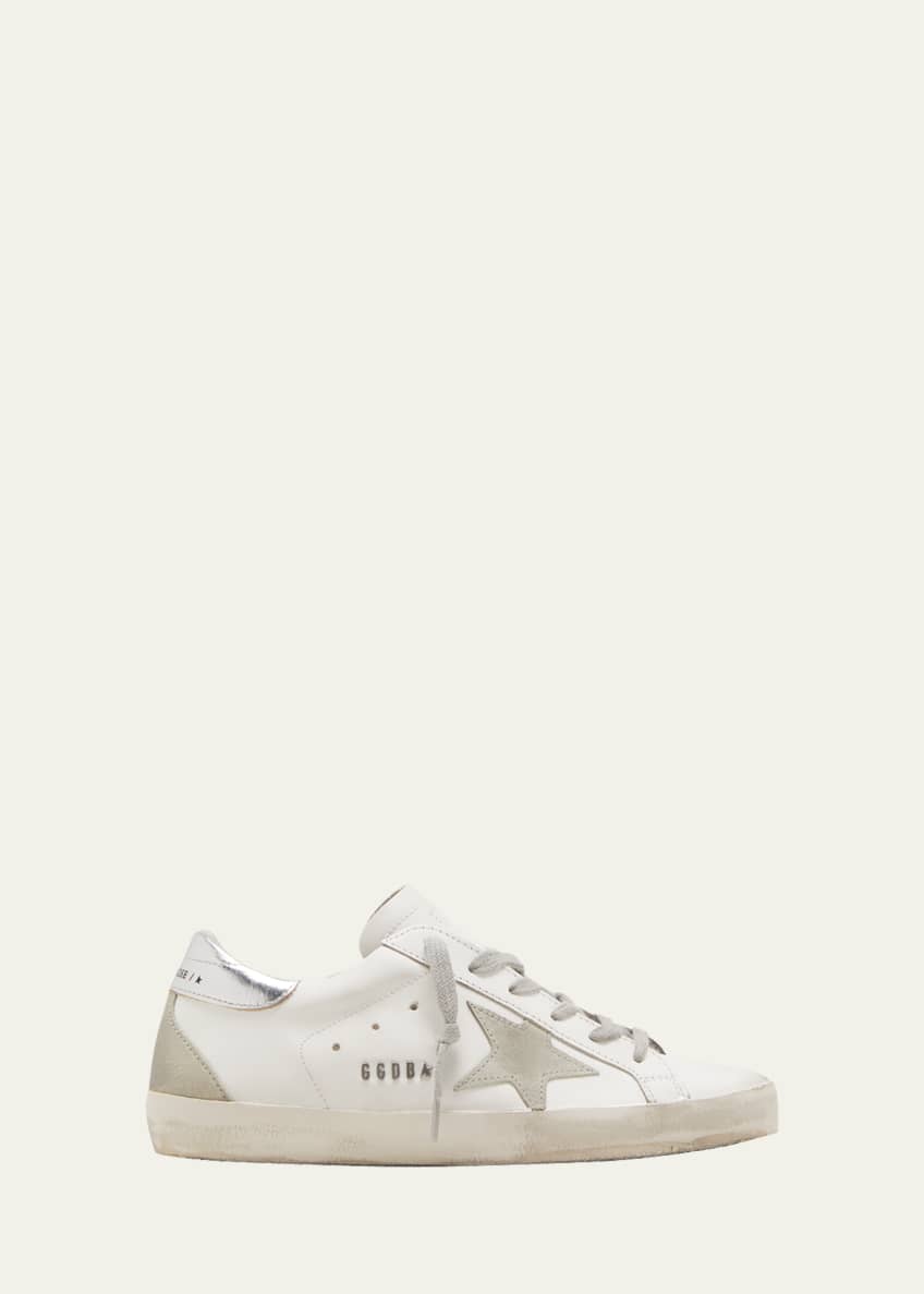 Golden Goose Superstar Mixed Leather Low-Top Sneakers