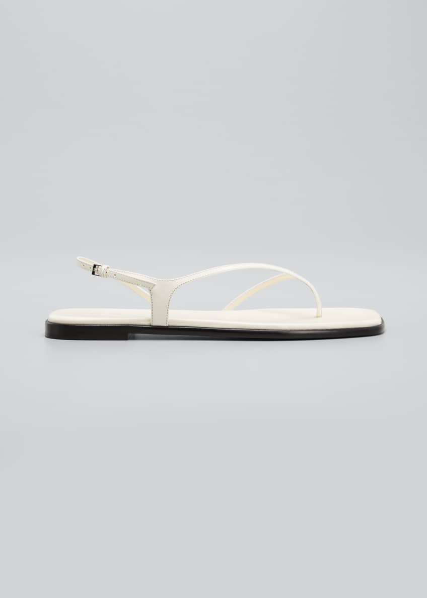 THE ROW Constance Leather Flat Slingback Sandals Image 1 of 5