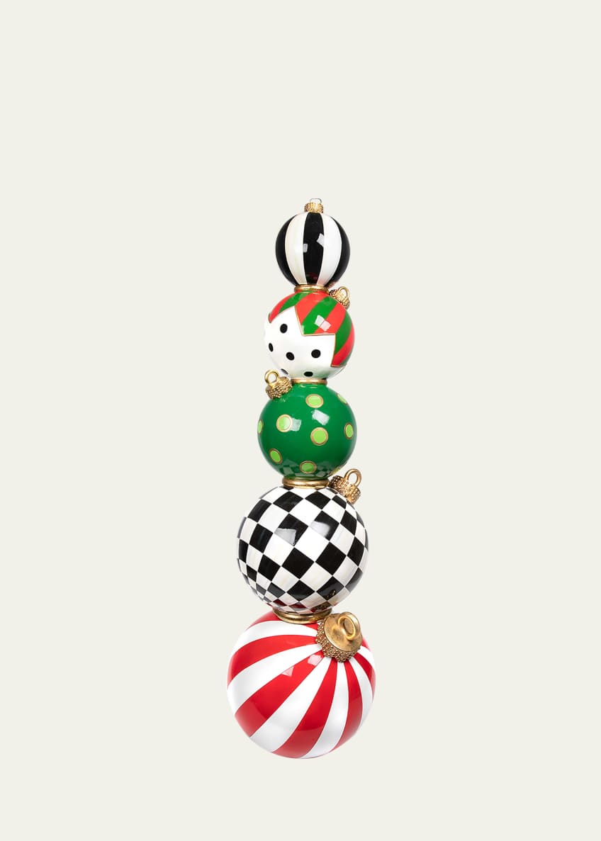 MacKenzieChilds Jolly Stacked Ornaments Trophy Bergdorf Goodman