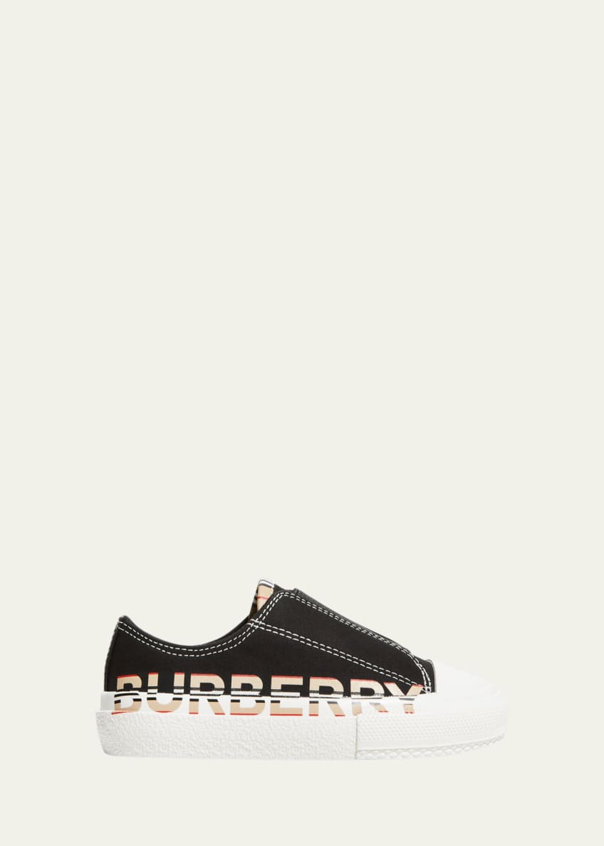 Burberry Kid s Larkhall Icon Stripe Logo Low Top Sneakers Toddler