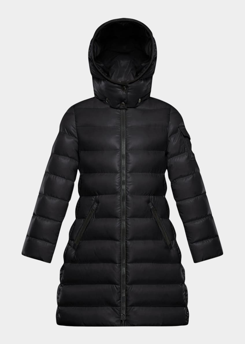 Girl's Moka Long Quilted Jacket, Size 4-6