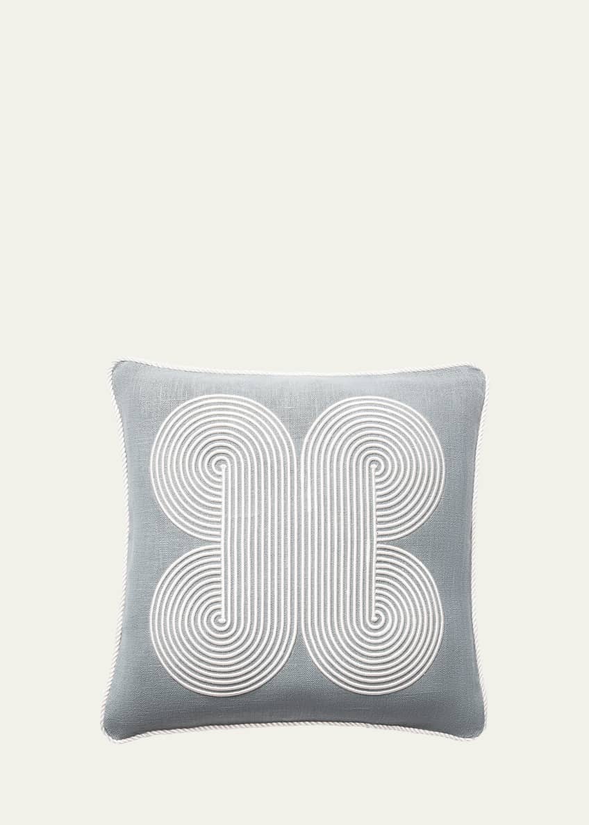 Jonathan Adler Pompidou Quatrefoil Pillow, Celadon Bergdorf Goodman