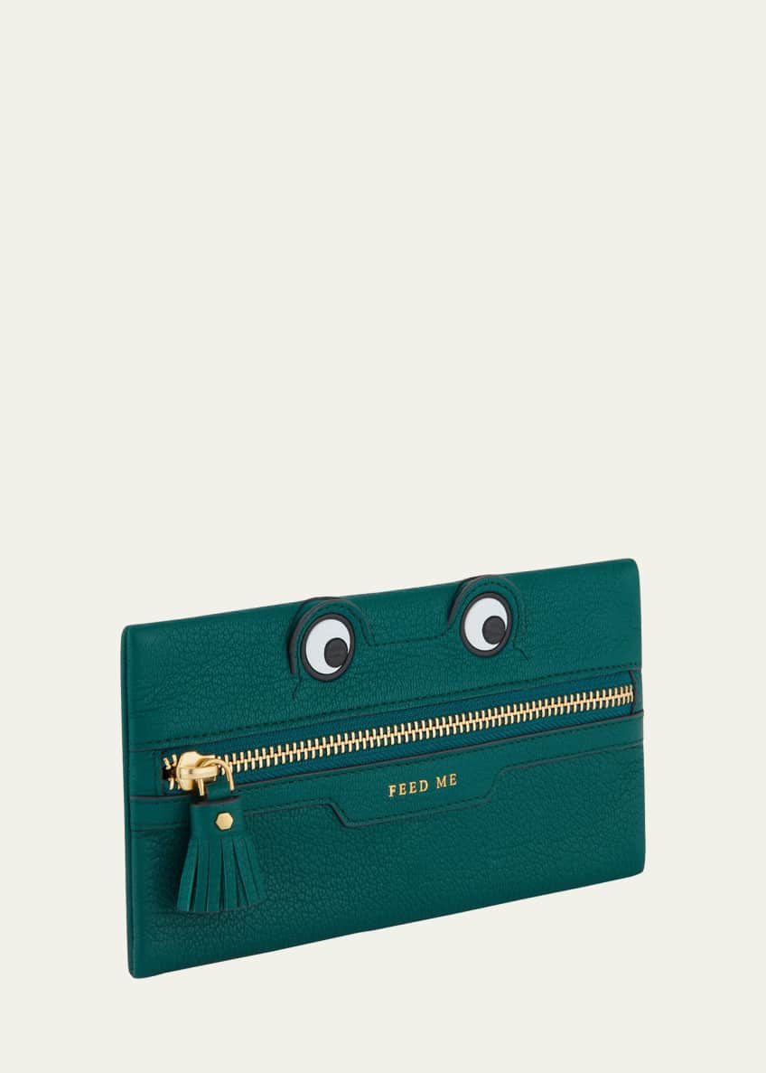 Anya Hindmarch Frog Zip Nappa Leather Pouch Bergdorf Goodman