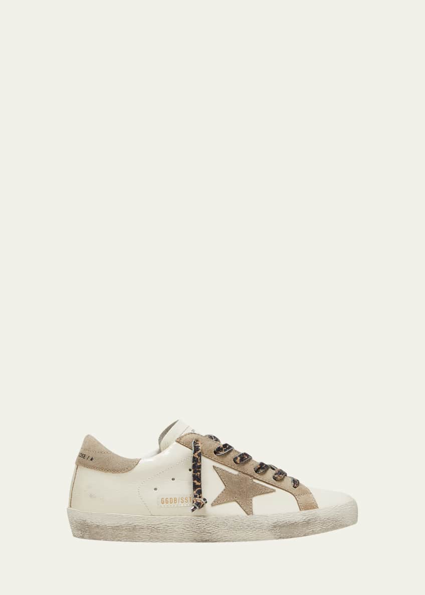 Golden Goose Superstar Mixed Leather Low Top Sneakers