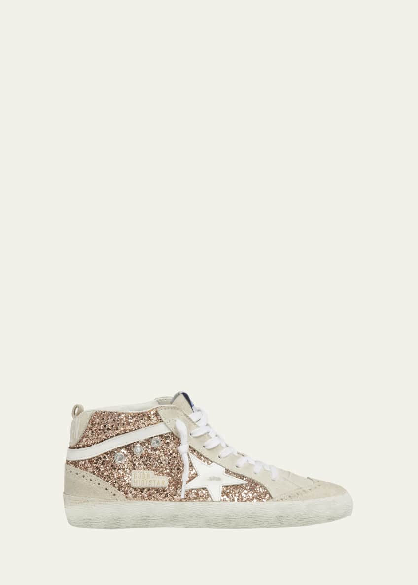 Golden goose gold glitter sneakers hot sale