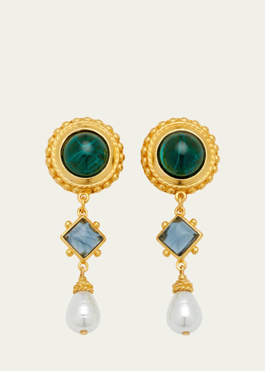 BenAmun Multi Stone ClipOn Earrings Bergdorf Goodman