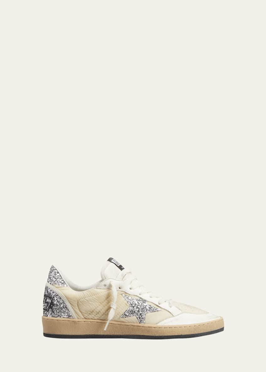 Golden Goose Ballstar Glitter Nylon Low Top Sneakers Bergdorf