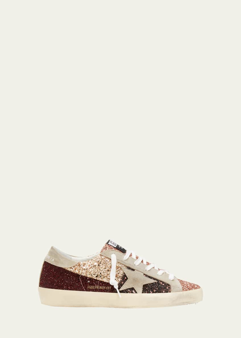 Golden Goose Superstar Colorblock Glitter Low-Top Sneakers - Bergdorf ...