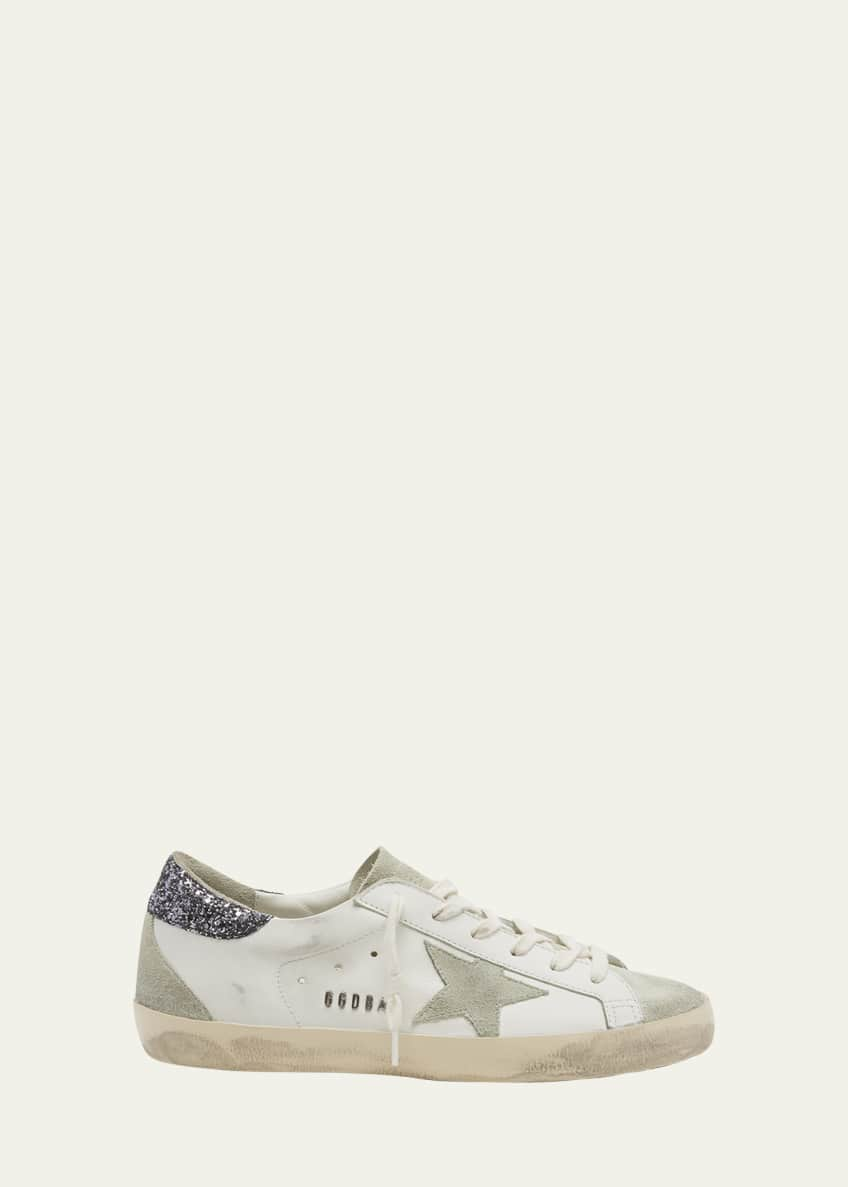 Golden Goose Superstar Mixed Leather Low-Top Sneakers