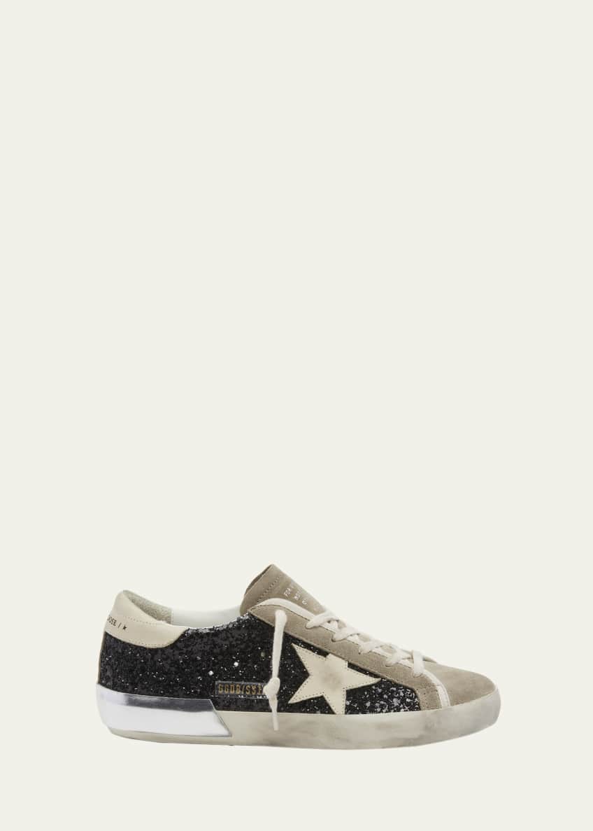 Superstar glitter sneaker golden goose outlet