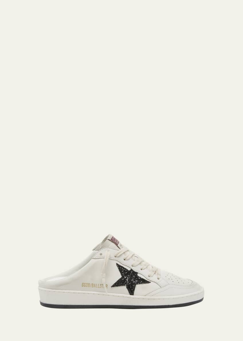 Golden Goose Ballstar Sabot Leather Glitter Slide Sneakers - Bergdorf  Goodman