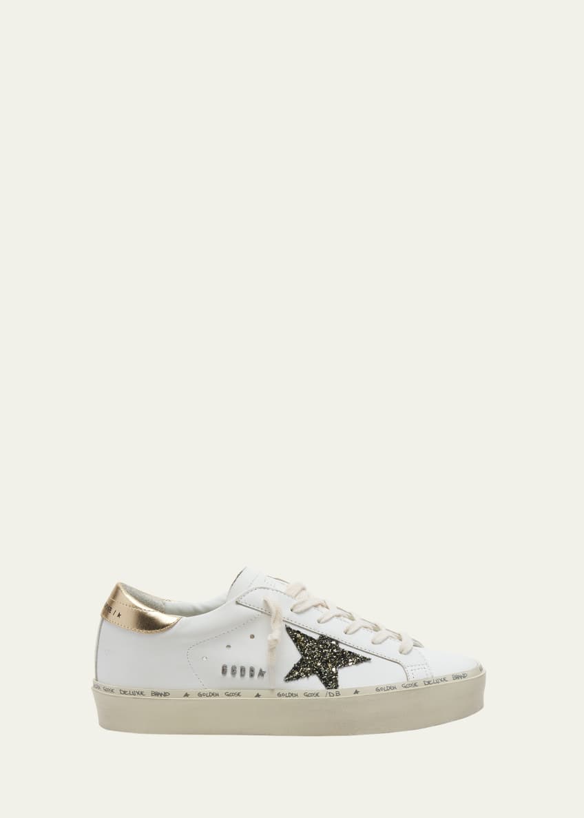 Golden Goose Hi Star Leather Glitter Low Top Sneakers