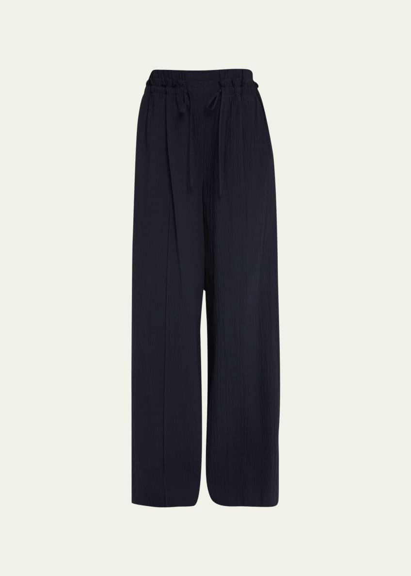Wide leg seersucker outlet pants
