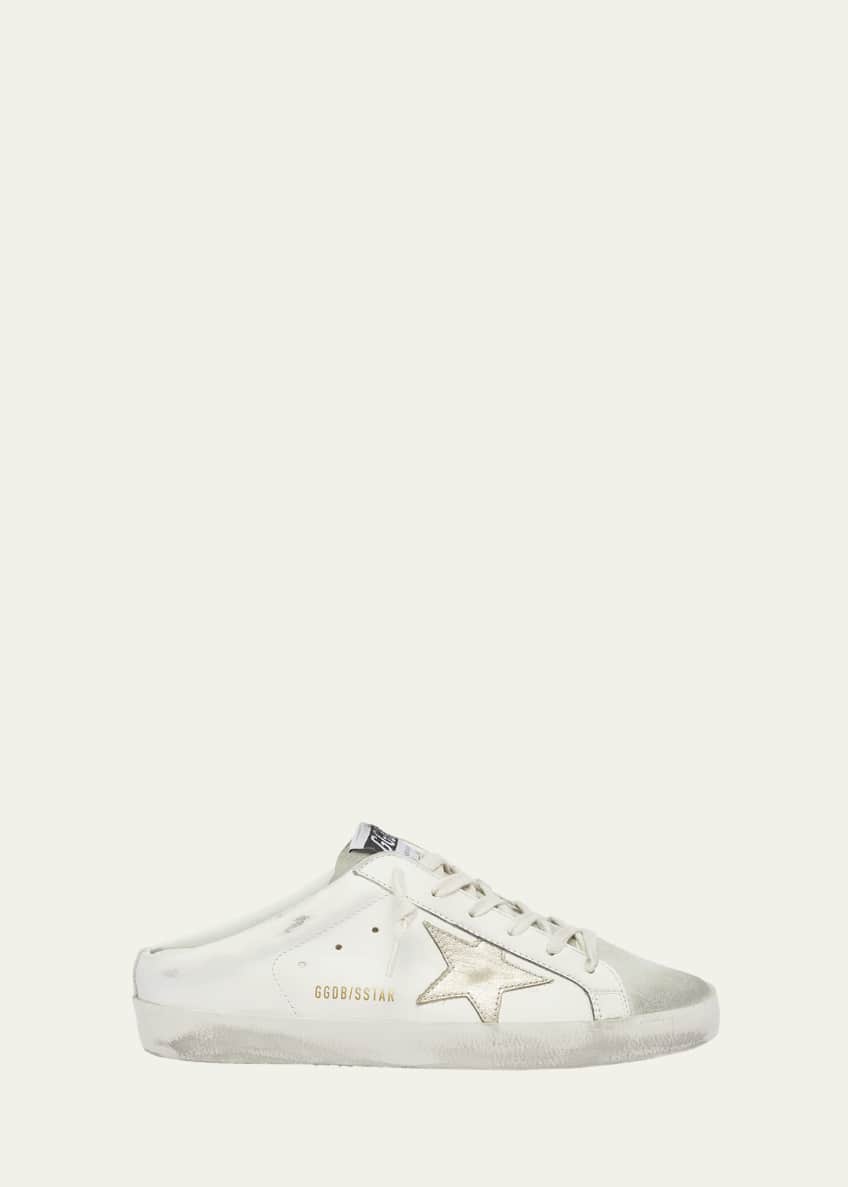 Golden Goose Superstar Sabot Mixed Leather Slide Sneakers