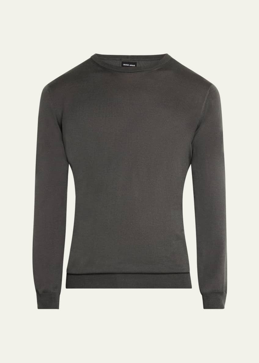 Giorgio Armani Men s Silk Cotton Crew Sweater