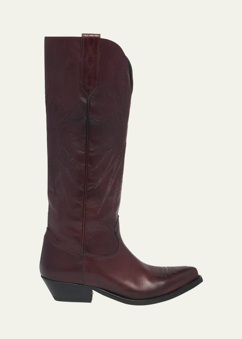 Golden Goose Wish Star Knee High Leather Cowboy Boots Bergdorf Goodman
