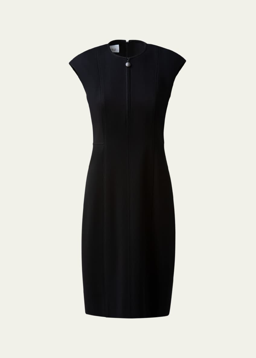 Akris punto Perforated Napa Leather Jacket & Cap-Sleeve Zip-Front Seamed  Dress & Matching Items