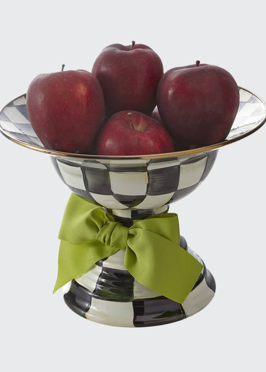 MacKenzieChilds Large Courtly Check Compote Bergdorf Goodman