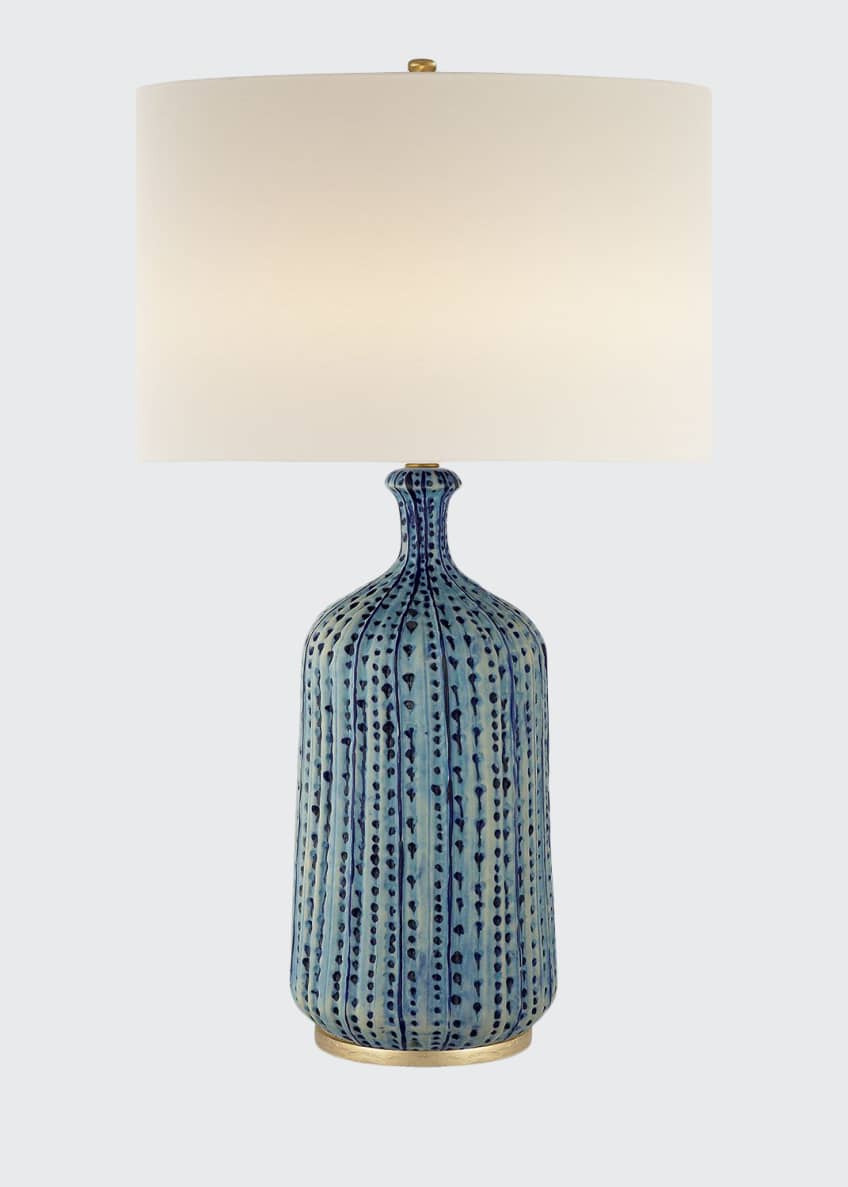 AERIN Culloden Blue Lagoon Table Lamp Bergdorf Goodman