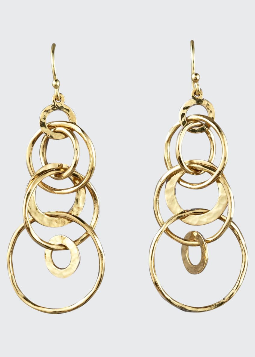Ippolita Mini Hammered Jet Set Earrings in 18K Gold Bergdorf Goodman