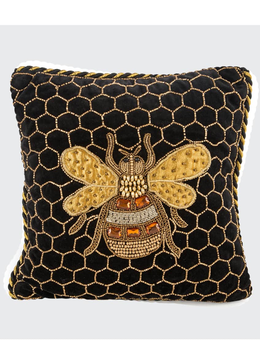 MacKenzieChilds Queen Bee Pillow Bergdorf Goodman