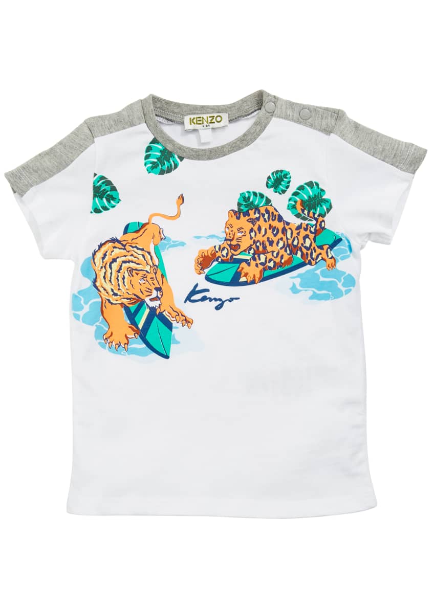 Kenzo Surfing Tiger Graphic Tee, Size 12-18 Months Image 1 of 4