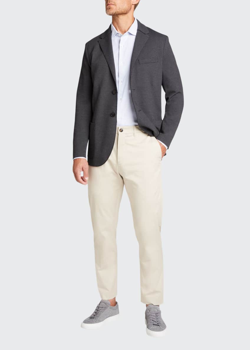 B. x Closed Men's Flat-Front Cropped Trousers Image 1 of 5