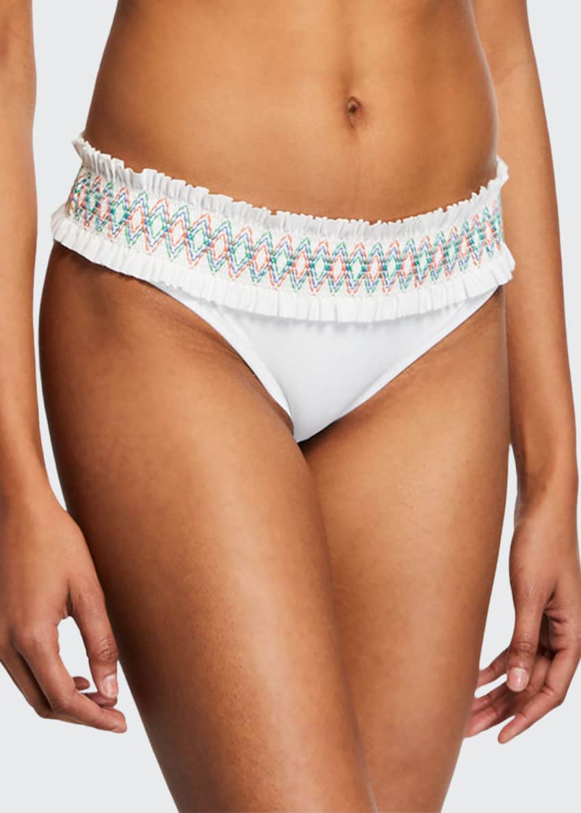 Tory Burch Costa Smocked Bandeau Bikini Top and Matching Items Matching Items Bergdorf Goodman