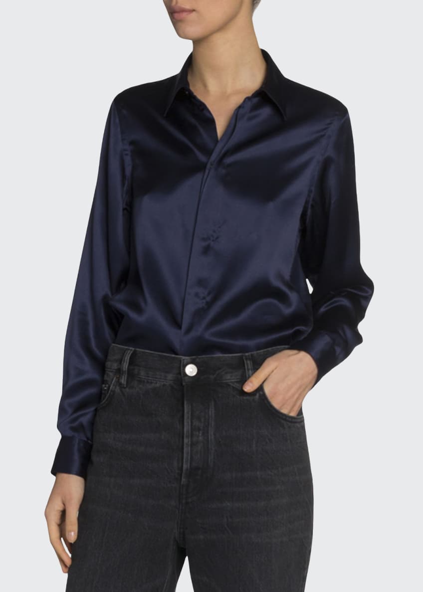 balenciaga satin shirt