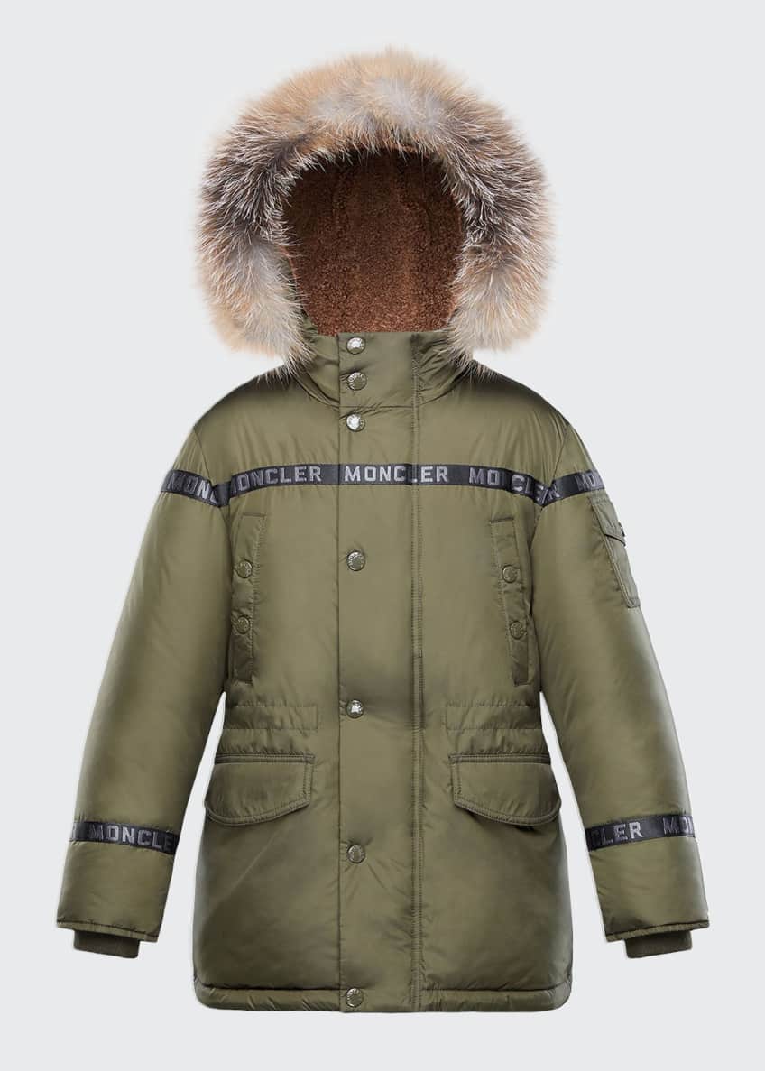 Moncler fox fur coat top
