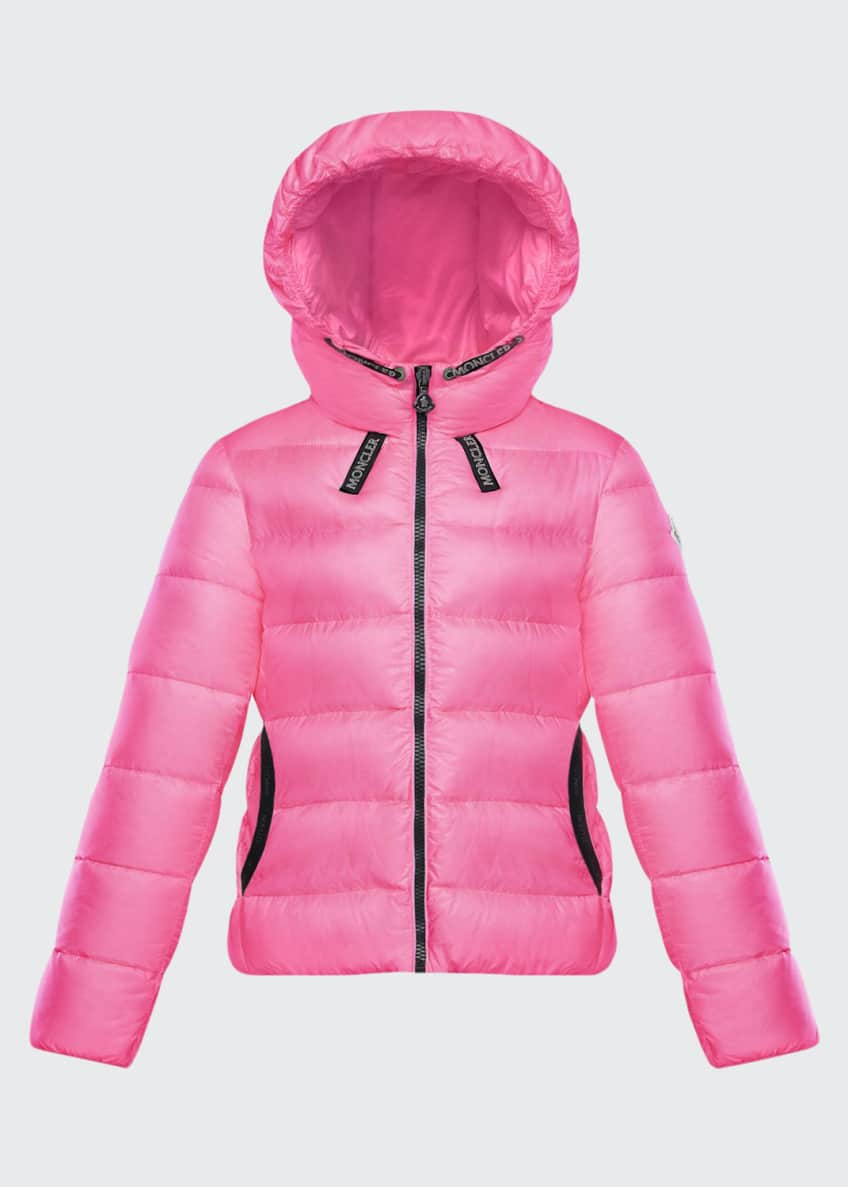 Moncler Chevril Hooded Puffer Coat, Size 4-6 Image 1 of 4