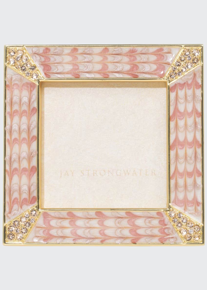 Jay Strongwater Leland Pave Corner Frame, 2" Bergdorf Goodman